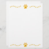 Elegant Gold Paws Papierbladen (Voorkant / Achterkant)