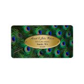 elegant gold peace address label (Voorkant)