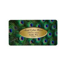 elegant gold peace address label