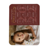 Elegant Gold PEACE en JOY 2022 Calendar Photo Magneet (Verticaal)