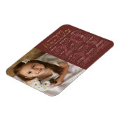 Elegant Gold PEACE en JOY 2022 Calendar Photo Magneet (Linkerzijde)