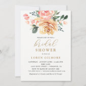 Elegant Gold Peach Vrijgezellenfeest Kaart (Voorkant)