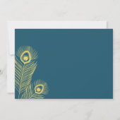 Elegant Gold Peacock Save the Date Wedding (Achterkant)