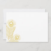 Elegant Gold Peacock Save the Date Wedding (Achterkant)