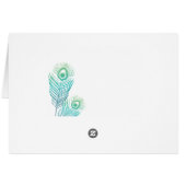 Elegant Gold Peacock Weddenschap Hartelijk dank (Achterkant Horizontaal)