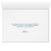 Elegant Gold Peacock Weddenschap Hartelijk dank (Binenzijde Horizontaal (Onderkant))