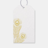 Elegant Gold Peacock Weddenschap Hartelijk dank La Cadeaulabel (Achterkant)