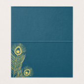 Elegant Gold Peacock Weddenschappen Visitekaartje (Binnenkant ongevouwen)