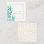 Elegant Gold Peacock Wedding RSVP-kaarten Informatiekaartje (Voorkant / Achterkant)