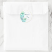 Elegant Gold Peacock Wedding Stickers (Tas)