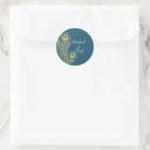 Elegant Gold Peacock Wedding Stickers (Tas)