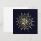 Elegant Gold & Pearl Mandala Blank Note Kaart (Voorkant / Achterkant)