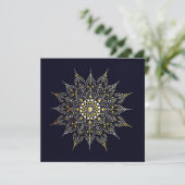 Elegant Gold & Pearl Mandala Blank Note Kaart (Staand voorkant)