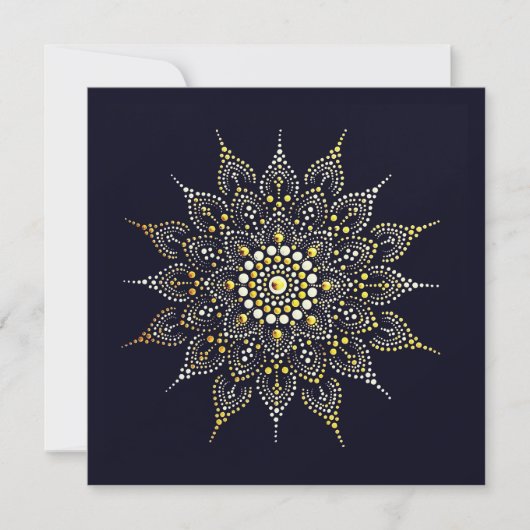 Elegant Gold & Pearl Mandala Blank Note Kaart (Voorkant)