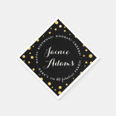 Elegant Gold Personalized Birthday Party Napkins Servetten (Hoek)