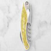 Elegant Gold Personalized Monogram Corkschroef Kurkentrekker (Achterkant)