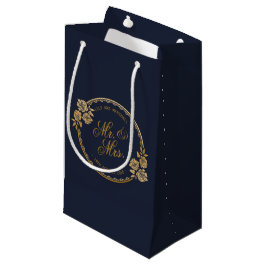 Elegant Gold Personalized Wedding | Gift Bag Klein Cadeauzakje