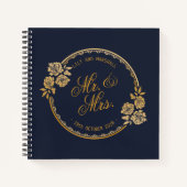 Elegant Gold Personalized Wedding | Guestbook Notitieboek (Voorkant)