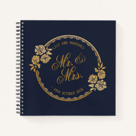 Elegant Gold Personalized Wedding | Guestbook Notitieboek