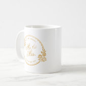 Elegant Gold Personalized Wedding | Mok (Voorkant links)