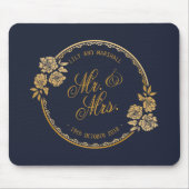 Elegant Gold Personalized Wedding | Mousepad Muismat (Voorkant)