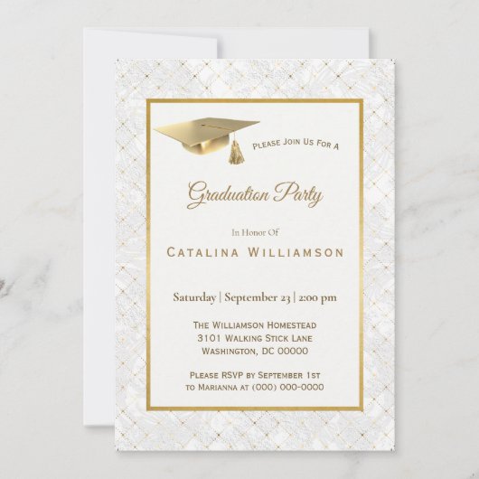 Elegant Gold Pet Afstuderen Kaart (Voorkant)