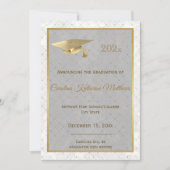 Elegant Gold Pet Foto Afstuderen Aankondiging (Voorkant)