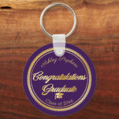 Elegant Gold | Pet van Paars Afstudeerder van 2023 Sleutelhanger (Voorkant)