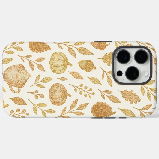 Elegant Gold Phone Cover For Fall (Achterkant (horizontaal))