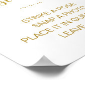 Elegant Gold Photo Guest Book WeduwSign Poster (Hoek)