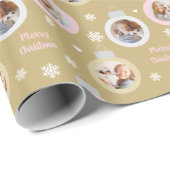 Elegant Gold Photo - Ornamenten voor kerstmis Cadeaupapier (Rol Hoek)