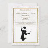 Elegant Gold Photo Pet Paars Afstuderen Aankondiging (Achterkant)