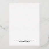 Elegant Gold Photo Save the Date Folie Uitnodiging (Achterkant)