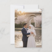 Elegant Gold Photo Save the Date Islamic Wedding  (Achterkant)