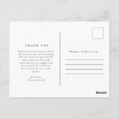 Elegant Gold Photo Wedding Hartelijk dank Briefkaa Briefkaart (Achterkant)