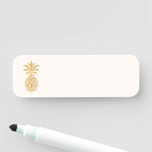 Elegant Gold Pineappel Naamplaatje (In situ)