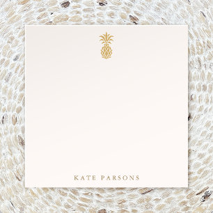 Elegant Gold Pineappel Notitiekaartje