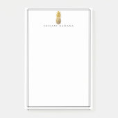 Elegant Gold Pineappel Post-it® Notes (Voorkant)