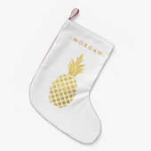 Elegant Gold Pineappel voor kerstmis Kleine Kerstsok (Voorkant (Hangend))