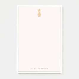 Elegant Gold Pineapple-laptop Post-it® Notes