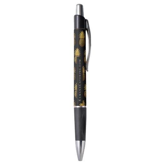 Elegant Gold Pineapple Patroon Pen (Achterkant (Verticaal))
