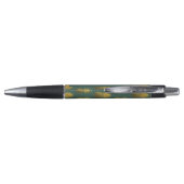 Elegant Gold Pineapple Pattern Green Pen (Achterkant)