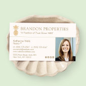 Elegant Gold Pineapple Real Estate Agent Photo BU Visitekaartje