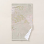 Elegant Gold Pink Abstracte Floral Bad Handdoek (Handdoek)