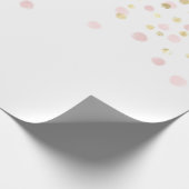 Elegant Gold Pink Dot Confetti Cadeaupapier (Hoek)