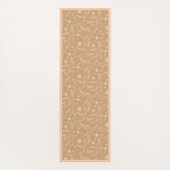 Elegant Gold Pink Foliage Leaves Pattern Zen Yoga Yogamat (Achterkant)