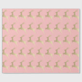 Elegant Gold Pink-kerstrendierpatroon Cadeaupapier (Vlak)
