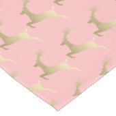 Elegant Gold Pink-kerstrendierpatroon Korte Tafelloper (Hoek)