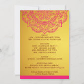 Elegant Gold Pink Paisley Bachelorette Weekend Inv Kaart (Achterkant)
