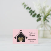 Elegant Gold Pink Realtor Visitekaartje (Staand voorkant)